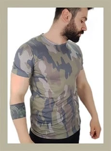 Erkek Askeri Kamuflaj T-Shirt - 2