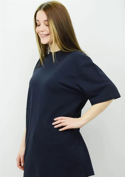 Lacivert  Salaş T-Shirt - 3