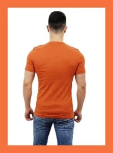 Turuncu Basic Tişört - Resim 3