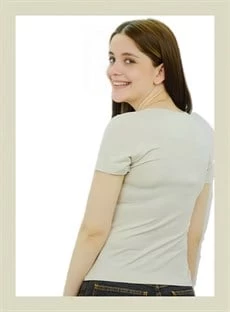 Bej Rengi Önü Baskılı T-Shirt - 3