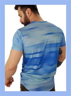 Erkek Ocean Desen T-Shirt - 3