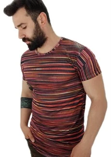 Erkek Renkli Boyu Uzun T-shirt - 2