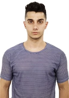 Lacivert Beyaz Çizgili T-Shirt - 2