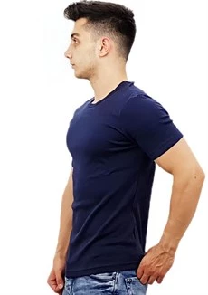 Lacivert Basic T-Shirt - 2