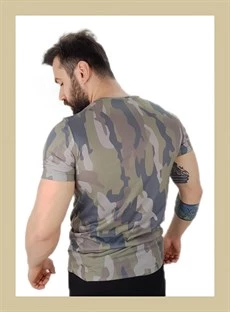 Erkek Askeri Kamuflaj T-Shirt - 4