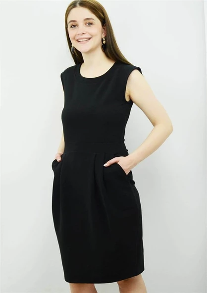 Siyah Yazlık Elbise - 3