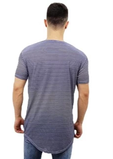 Lacivert Beyaz Çizgili T-Shirt - 4