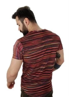Erkek Renkli Boyu Uzun T-shirt - 3