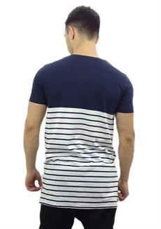 Lacivert Beyaz Çizgili T-shirt 10134 - 3