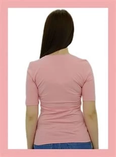 Çanta Baskılı Pembe T-Shirt - 2