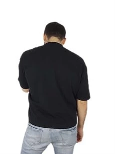 Oversize Siyah Erkek T-shirt 1041 - Resim 4