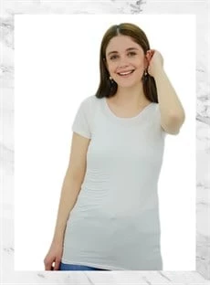 Beyaz Uzun T-Shirt - 2