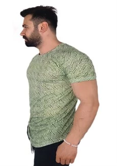 Yeşil Desenli T-Shirt - 2