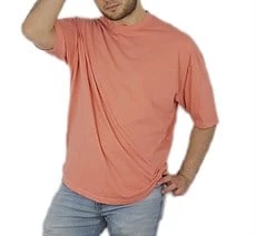 Oversize Erkek Turuncu T-Shirt 10118 - 3
