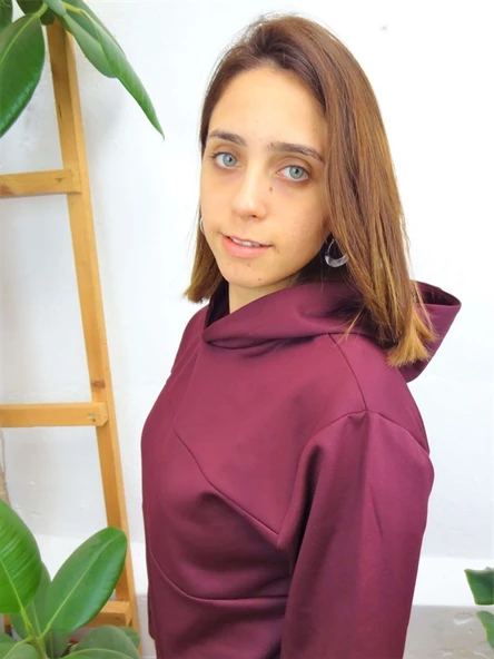 Bordo Sweatshirt - Resim 3