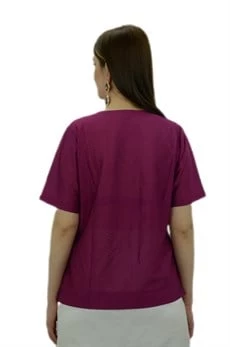 Fuşya Bayan T-Shirt - 4