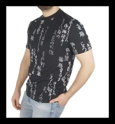 Siyah Yazılı T-shirt 10108 - Resim 2