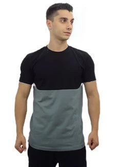 Siyah Yeşil Çift Renk T-shirt 10131