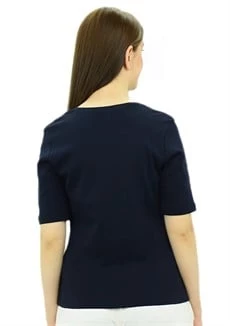 Aksesuar Baskılı Lacivert T-Shirt - Resim 4