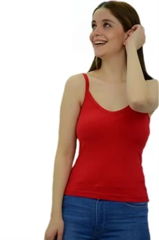 İp Askılı Kırmızı Bayan Atlet - 2