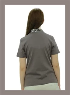 Yakalı Baskılı Toprak T-Shirt - 4