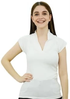 Hakim Yaka Beyaz T-Shirt - Resim 2