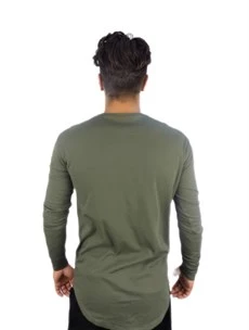 Erkek Uzun Kollu T-shirt Haki - 5
