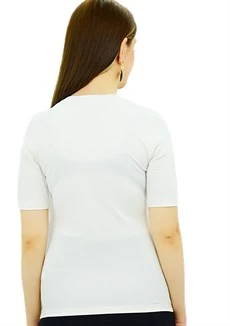 Çanta Baskılı Krem T-Shirt - 2