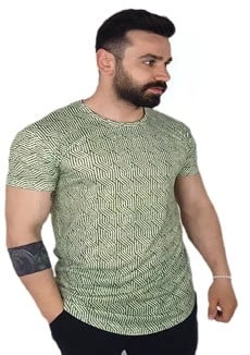 Yeşil Desenli T-Shirt - 1