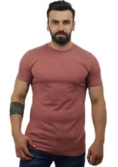 Basic Erkek Tişört-Gül Kurusu ürün görseli