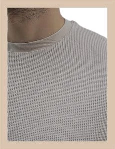 Oversize Waffle Erkek T-shirt 1079 - 4
