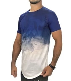 Mavi Beyaz Desenli T-shirt 10171 - 2