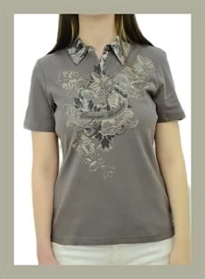 Yakalı Baskılı Toprak T-Shirt - 3