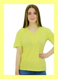 Basic Neon Yeşil T-Shirt - Resim 3