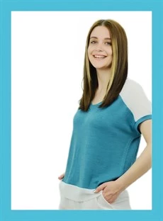 Petrol Mavisi Omuz Kumaş Detaylı T-Shirt - Resim 4