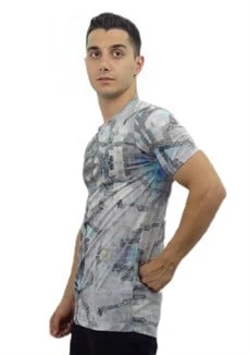 Renkli Erkek T-shirt 10159 - 2