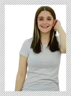 Gri Çizgili Bayan T-Shirt - 3