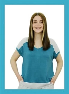 Petrol Mavisi Omuz Kumaş Detaylı T-Shirt - Resim 3