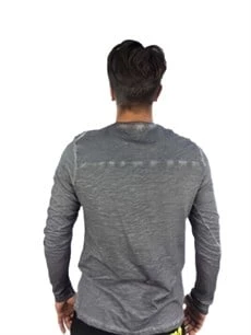 Asit Yıkamalı Erkek T-shirt Antrasit - 6