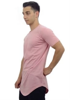 Pembe Basic Erkek T-shirt 10144 - Resim 2