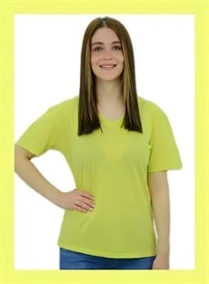 Basic Neon Yeşil T-Shirt - Resim 2