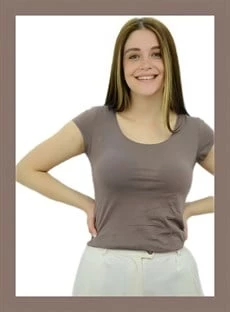 Toprak Renk Krep T-Shirt - 3