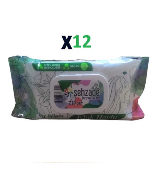 Şehzade Premium 72 Yaprak Islak Havlu 12 Adet - 2
