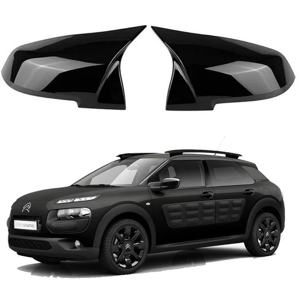 Citroen C4 Cactus 2014+ Araca Özel Batman Yarasa Ayna Kapağı Pianoblack