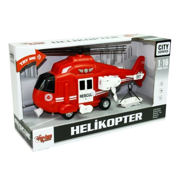 Vardem 1:16 Sürtmeli Sesli Işıklı Helikopter WY750ABC - 7