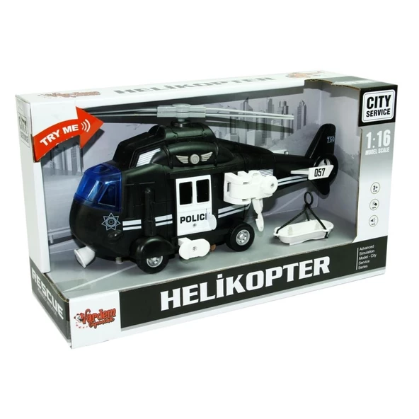 Vardem 1:16 Sürtmeli Sesli Işıklı Helikopter WY750ABC - 3