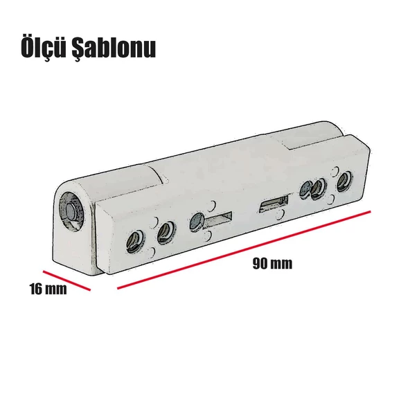 Pvc Pimapen Pencere Menteşesi 90 mm Sac Destekli Menteşe - 12