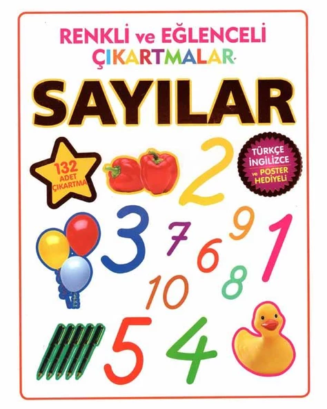 Renkli ve Eğlenceli Çıkartmalar Sayılar Parıltı Yayınları