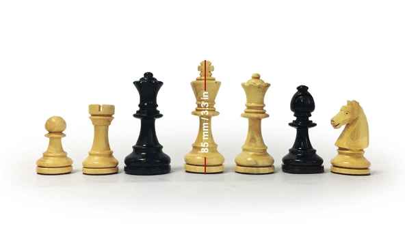 Helena Wood Art Masif Ceviz Sedefli Satranç Takımı 42 cm - 4