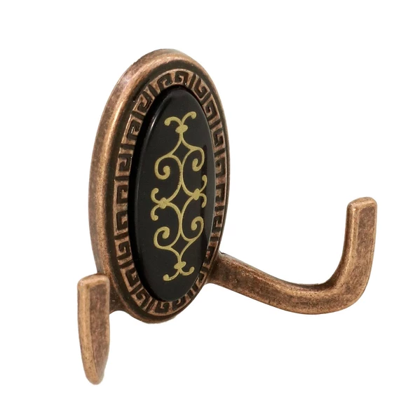 Seçil Vestiyer Duvar Askısı Metal Dolap Elbise Askılığı Antik Bakır (4 ADET) - 2